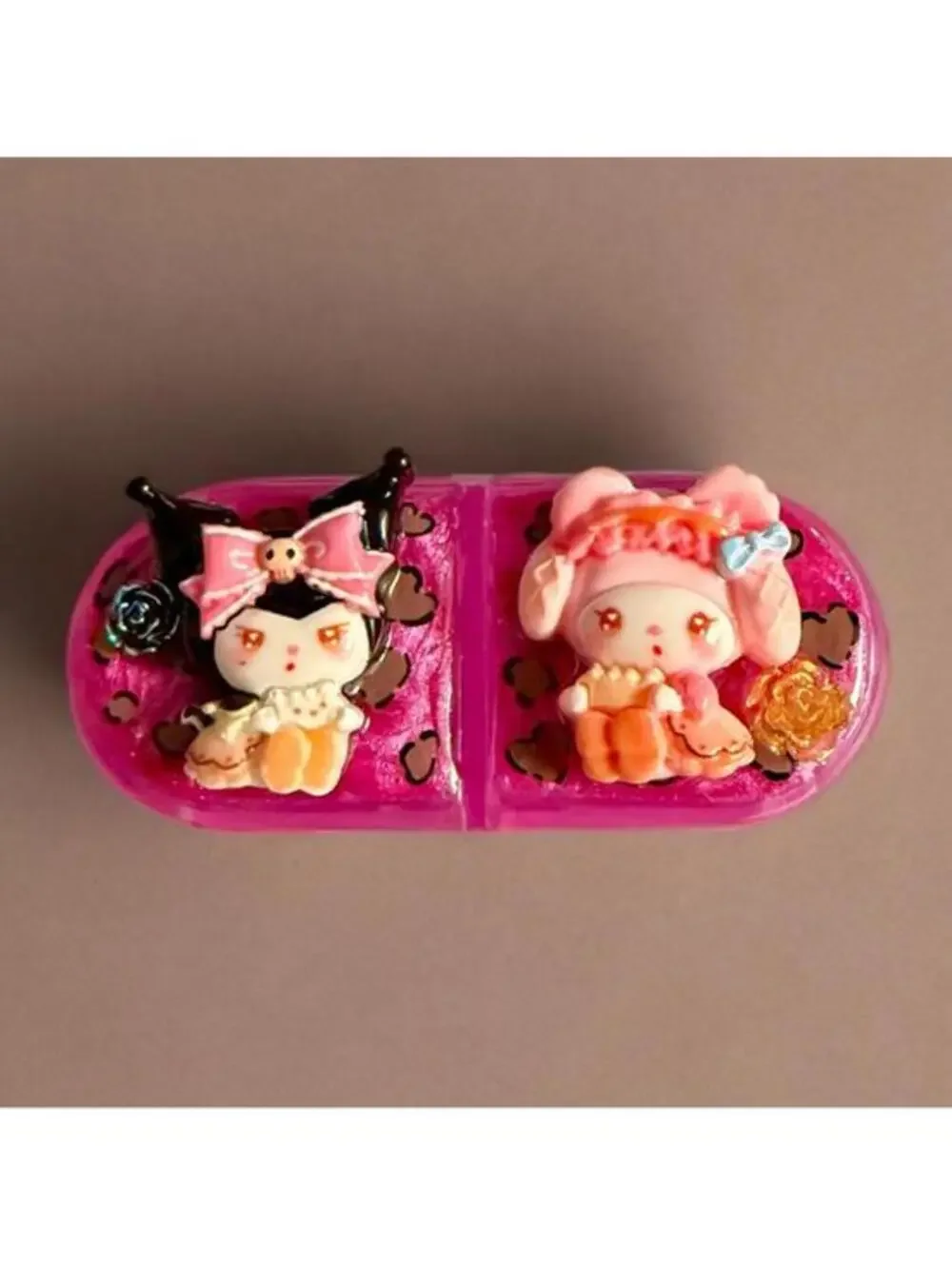 Decoden Mini Pill Box Kuromi My Melody Kawaii Junk Case Style Travel Size Sanrio